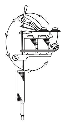 タトゥーマシンの電流の流れの図解1